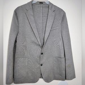 JF J.ferrar Slim Fit Gray Sport Two Buttons Style Coat Sz L42/44R Spandex